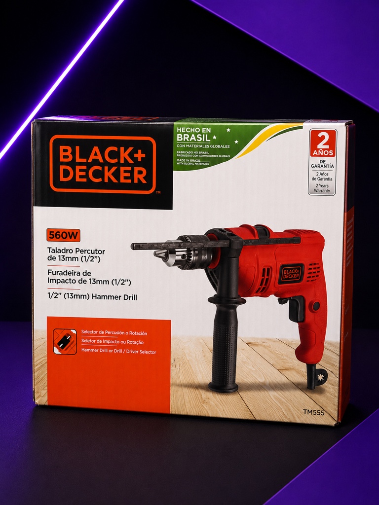 Black+Decker taladro percutor rojo 560W
