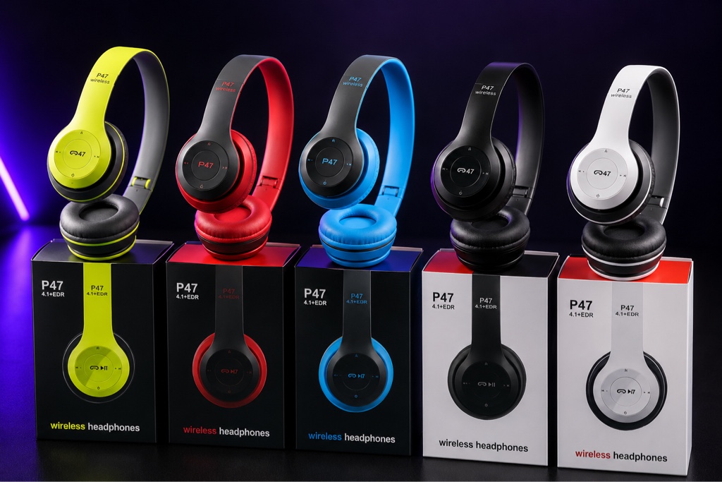 P47 auriculares inalambricos negros