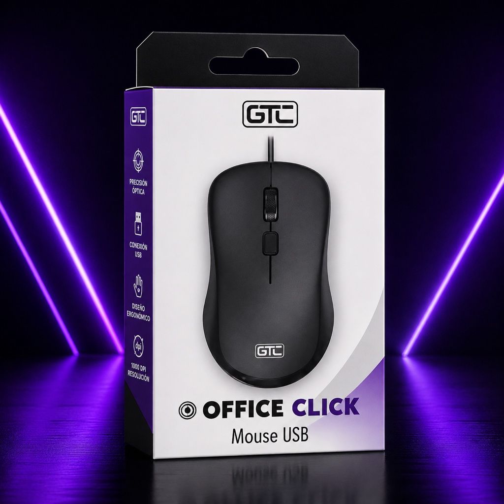 GTC Office Click mouse USB negro