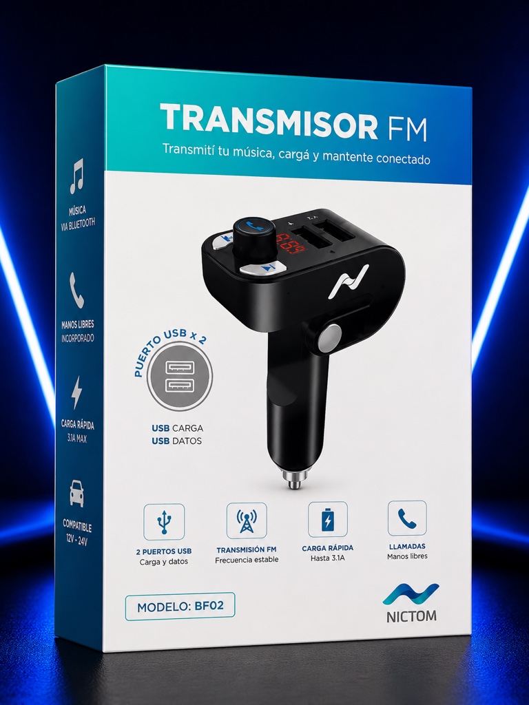 Nictom transmisor FM negro BF02