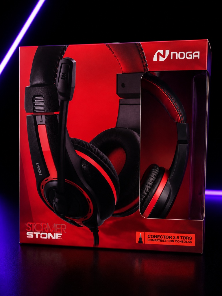 Noga Stormer Stone auriculares gamer negros