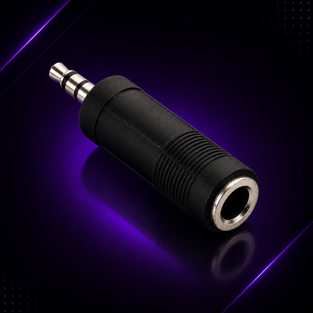 Adaptador audio 3.5mm negro