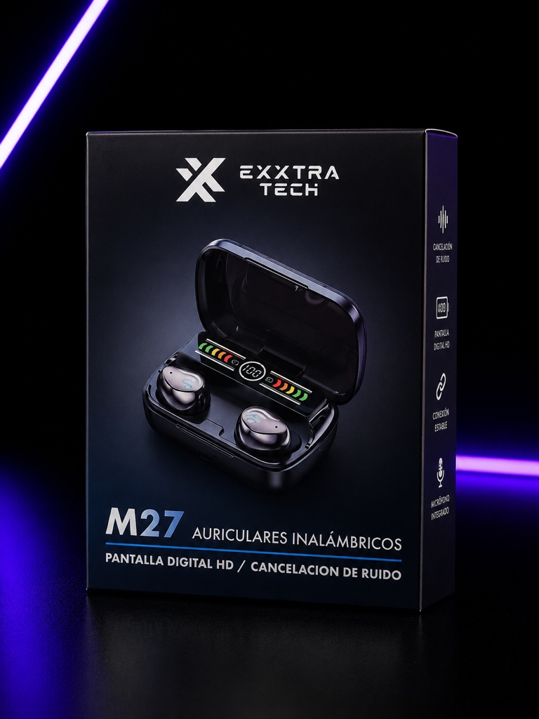 Ezztra Tech M27 auriculares inalambricos negros