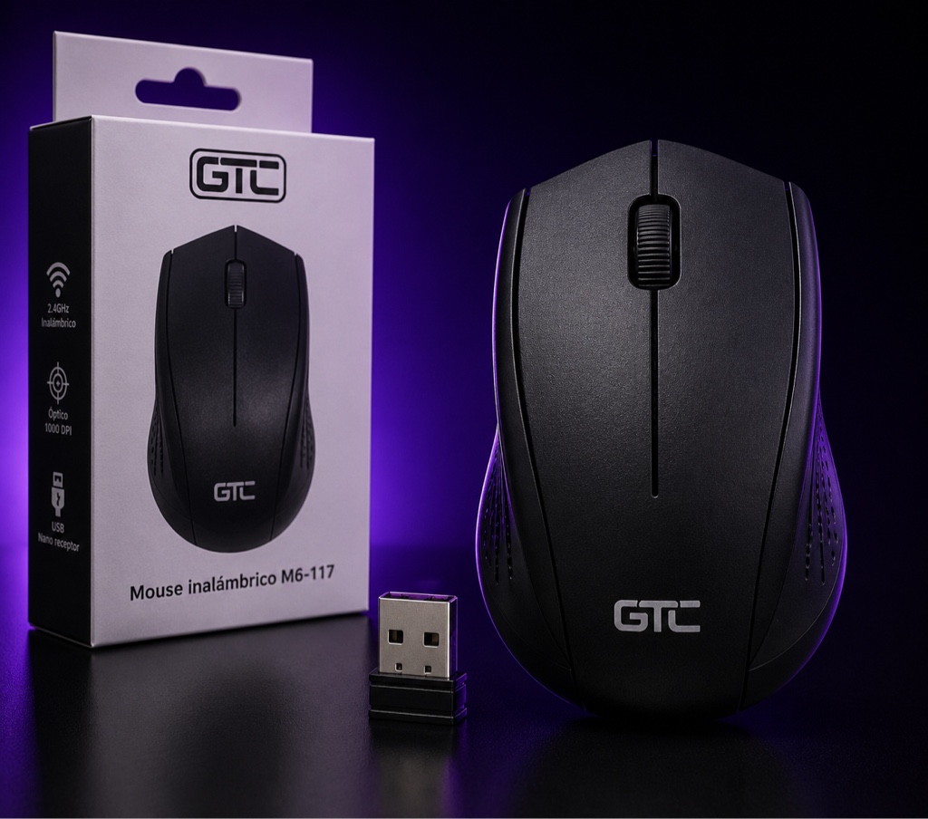 GTC mouse inalambrico negro
