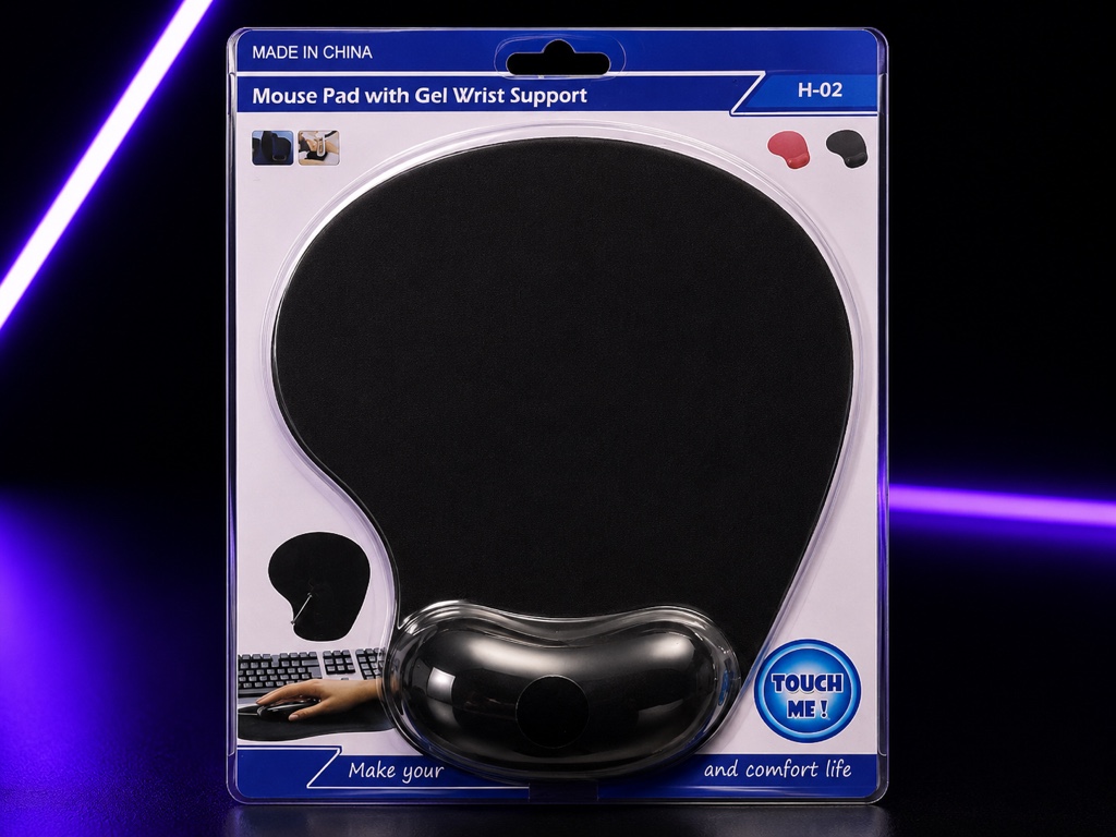 Mouse pad negro con gel