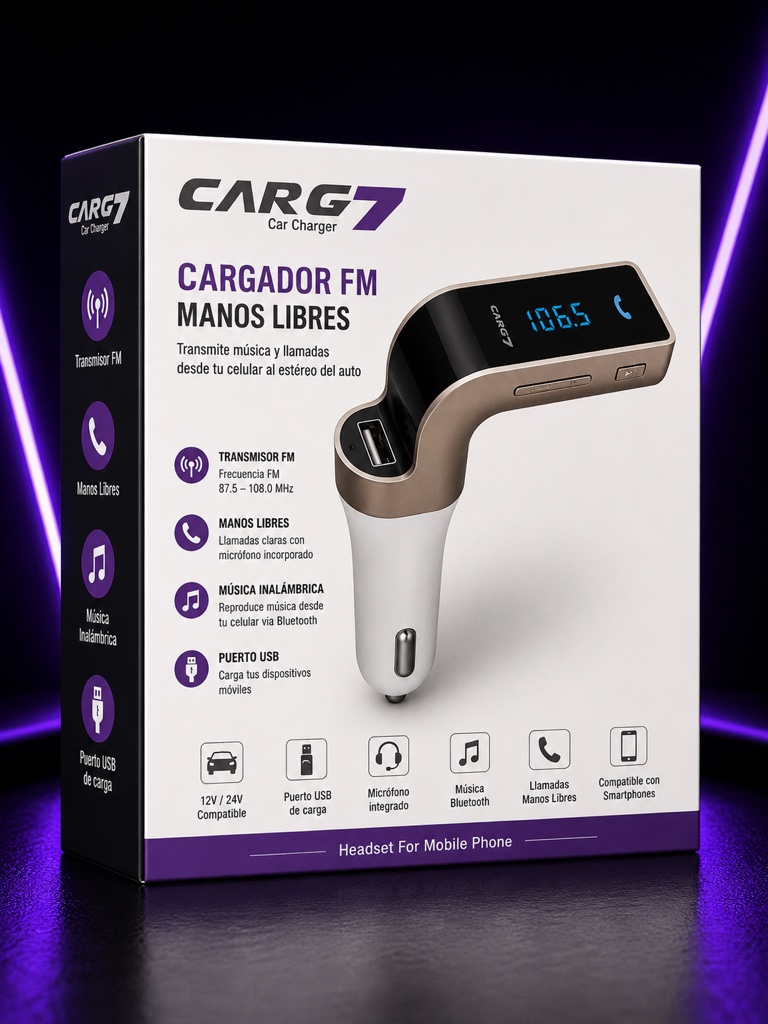 CARG7 cargador FM manos libres