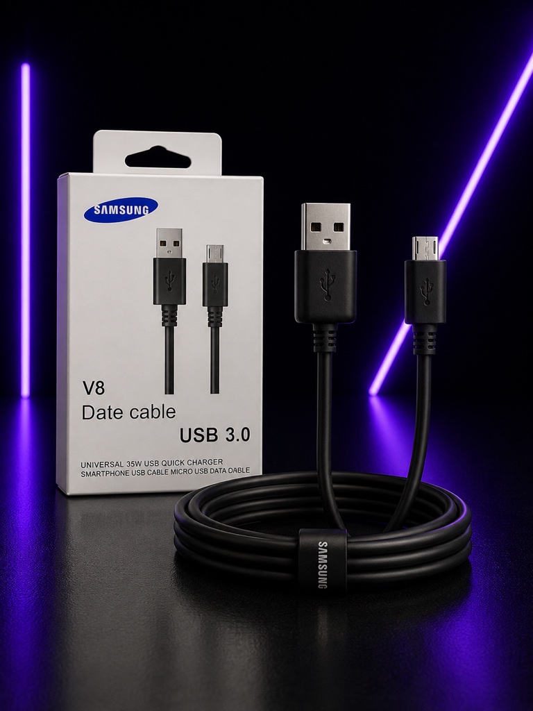 Samsung V8 cable USB negro