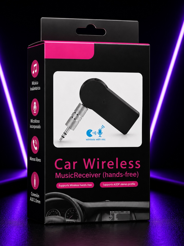 Car / Wireless receptor bluetooth negro