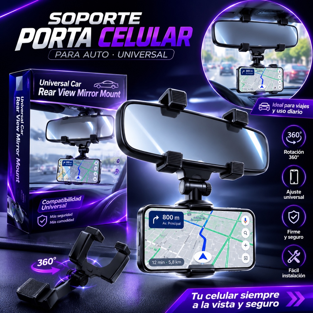 Universal Car Soporte porta celular