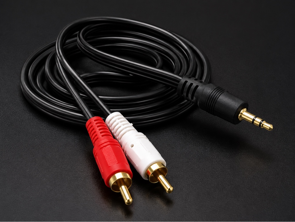 Cable RCA a 3.5mm negro