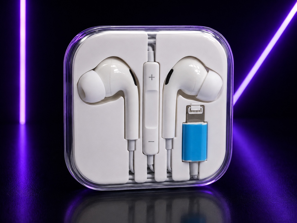 Auriculares iPhone blancos con cable