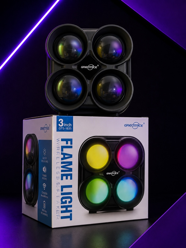 Gremice parlante LED negro