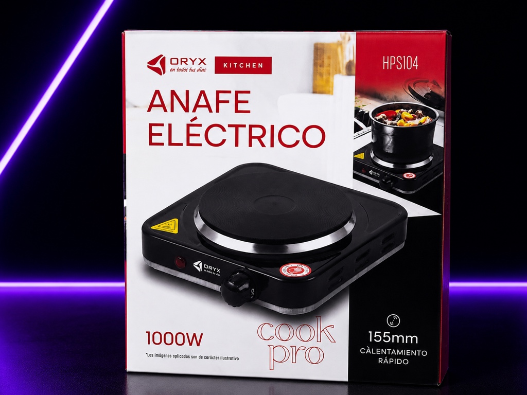 ORYX Kitchen Anafe eléctrico negro