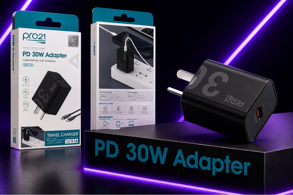 pro21 Adaptador PD 30W negro