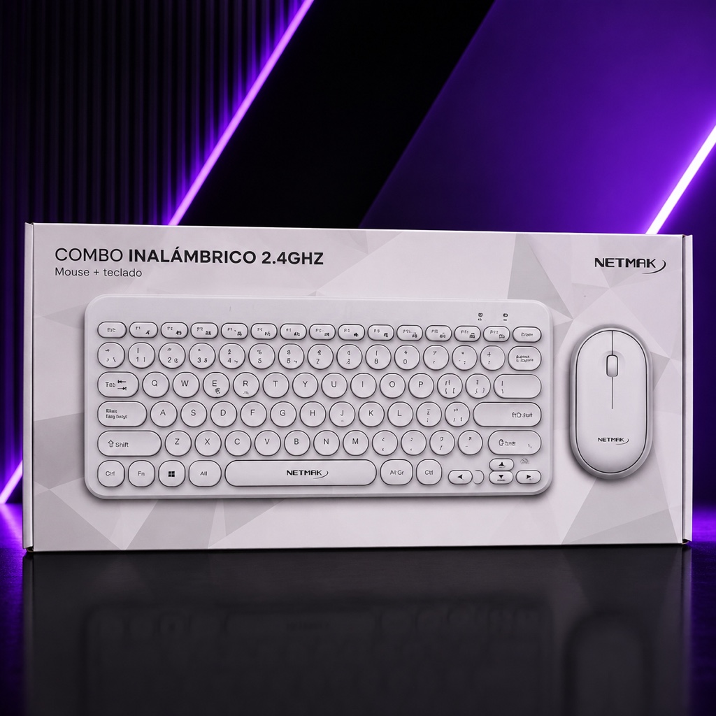 Netmak combo inalámbrico blanco