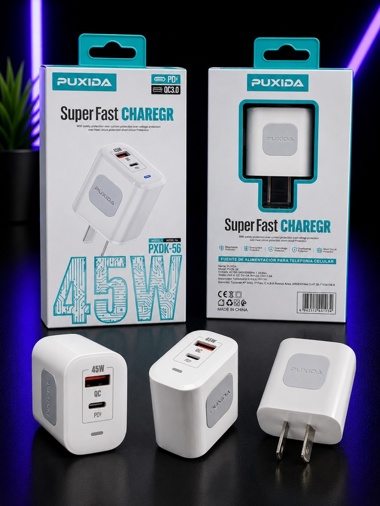PUXIDA adaptador cargador blanco 3.1A