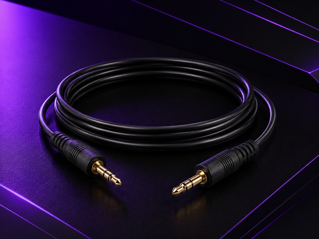 Cable auxiliar negro 3.5 mm