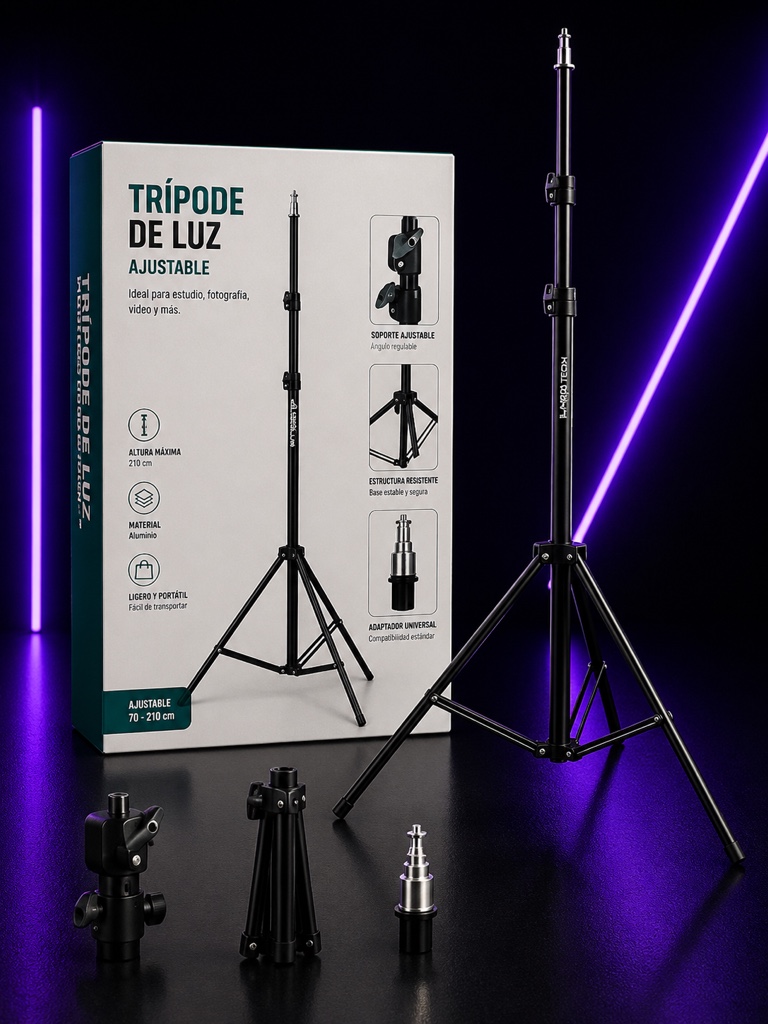 Trípode de luz ajustable 210cm