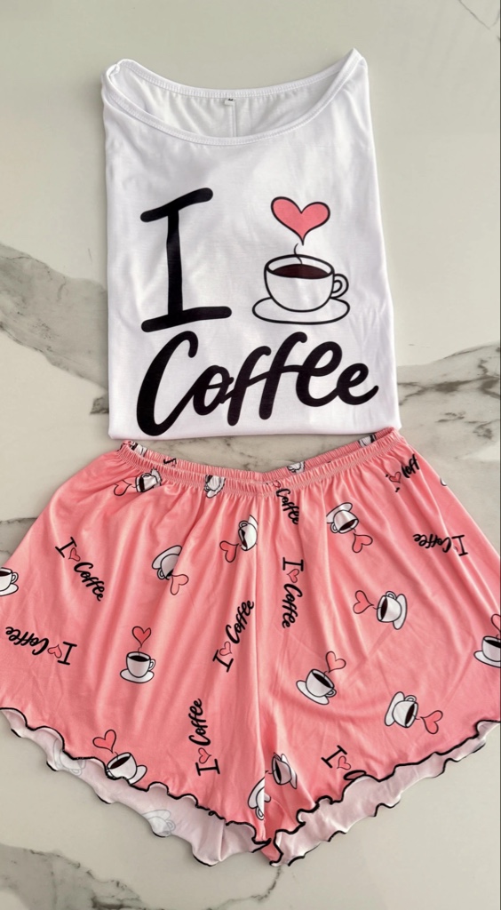 Pijama corto Coffe