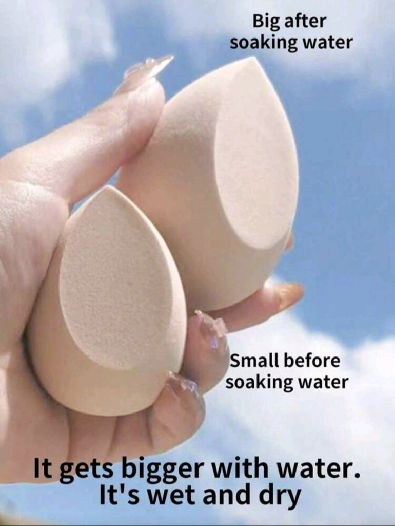 Esponja de maquillaje beige
