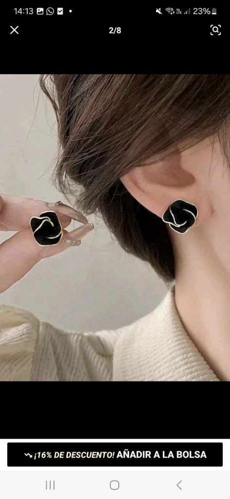 Aros negros flor
