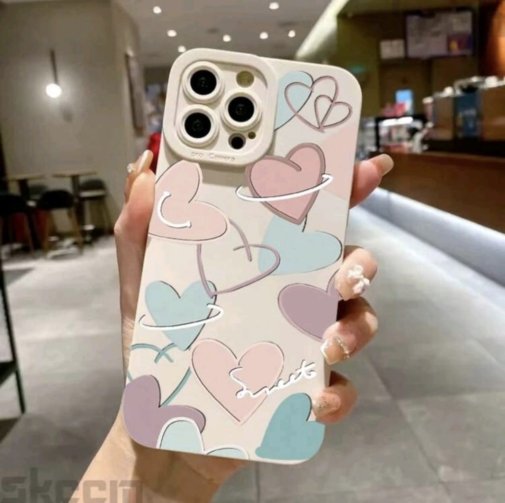 Case corazon pastel Galaxy S23 ultra