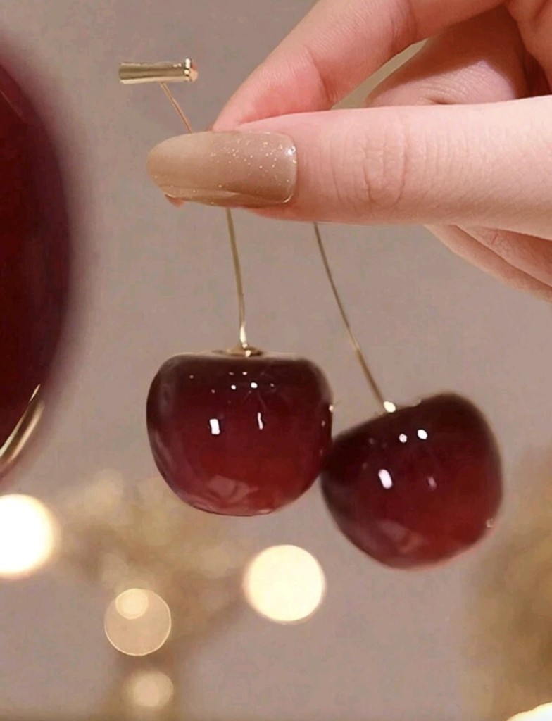 Aros cherry rojos