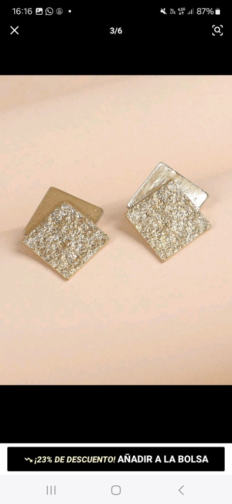 Aros dorados brillantes