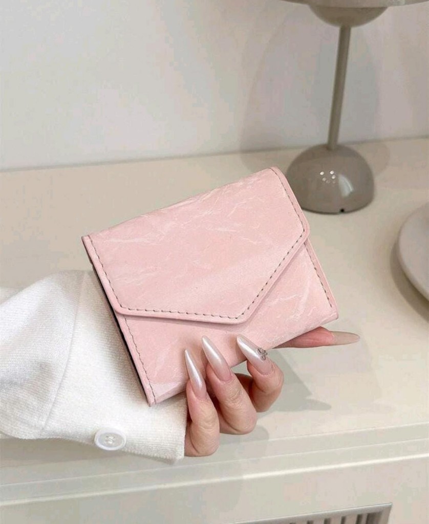 Billetera rosa pastel