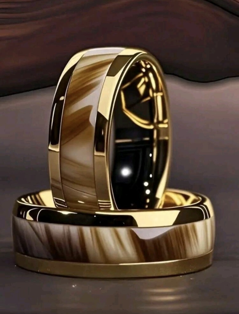 Anillo dorado marmolado