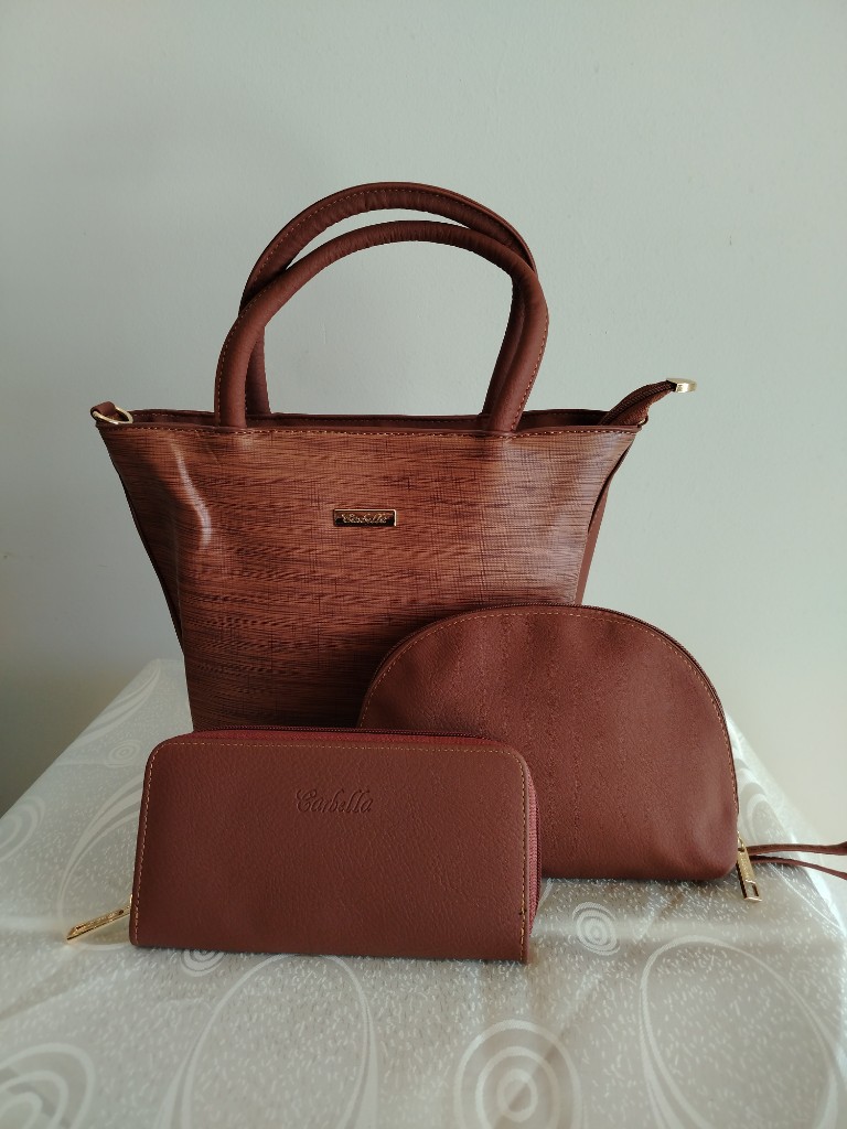 Carbella cartera marron conjunto