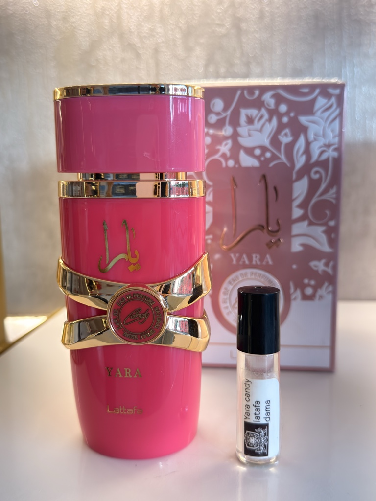 Lattafa Yara Candy rosa perfume