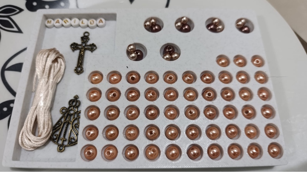Placa para confecção de terço e rosário