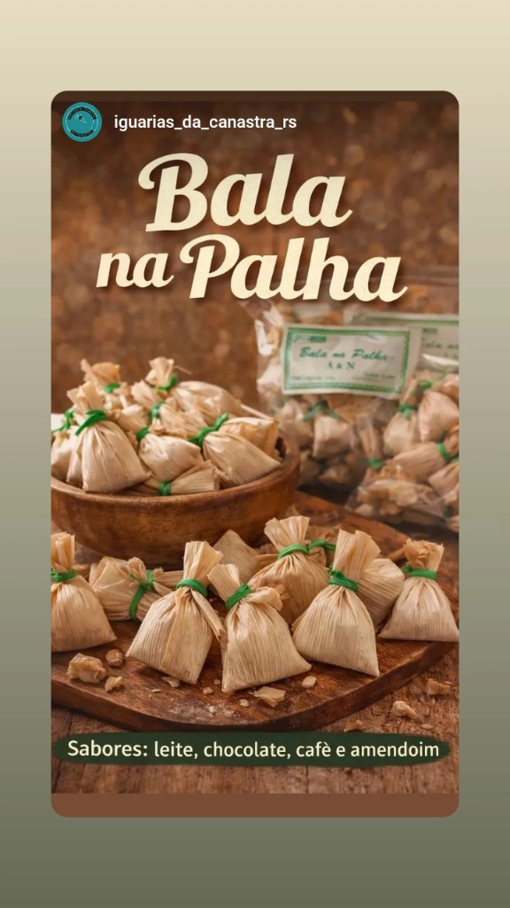 Bala na palha .