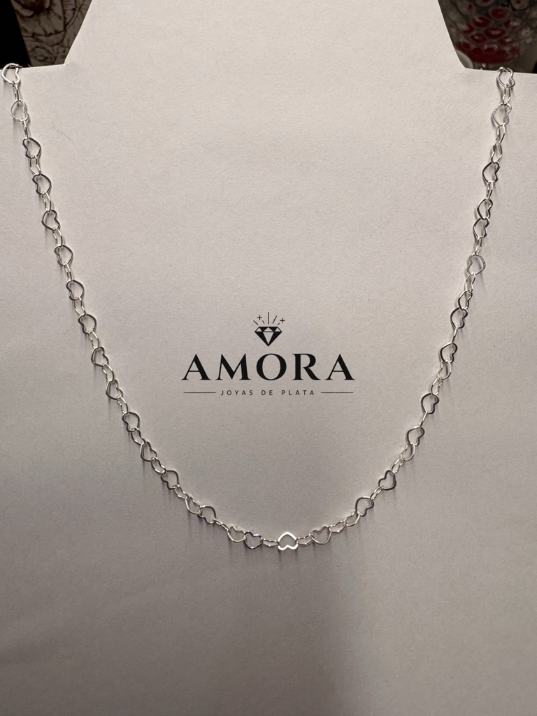 AMORA collar plata corazón