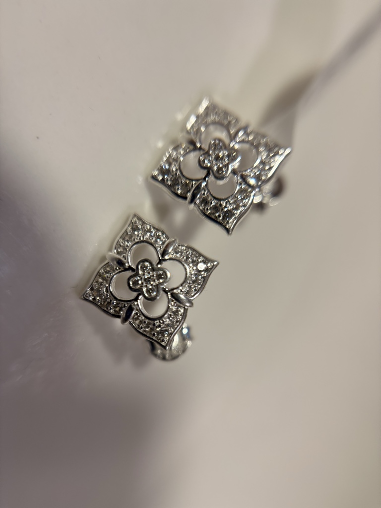 Aros flor plata 925