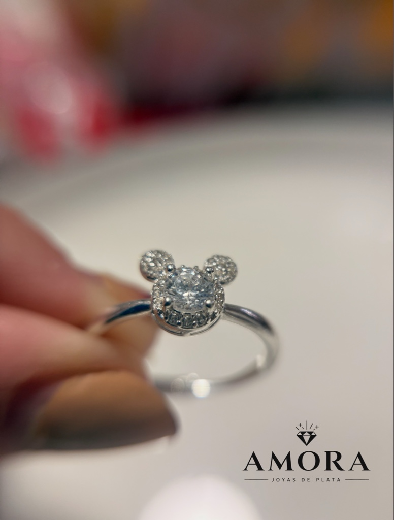 Amora anillo plata Mickey