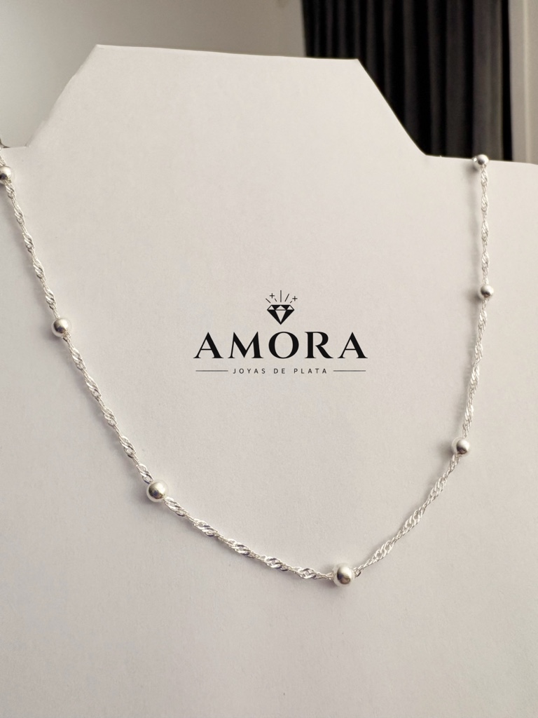 AMORA collar plata 925