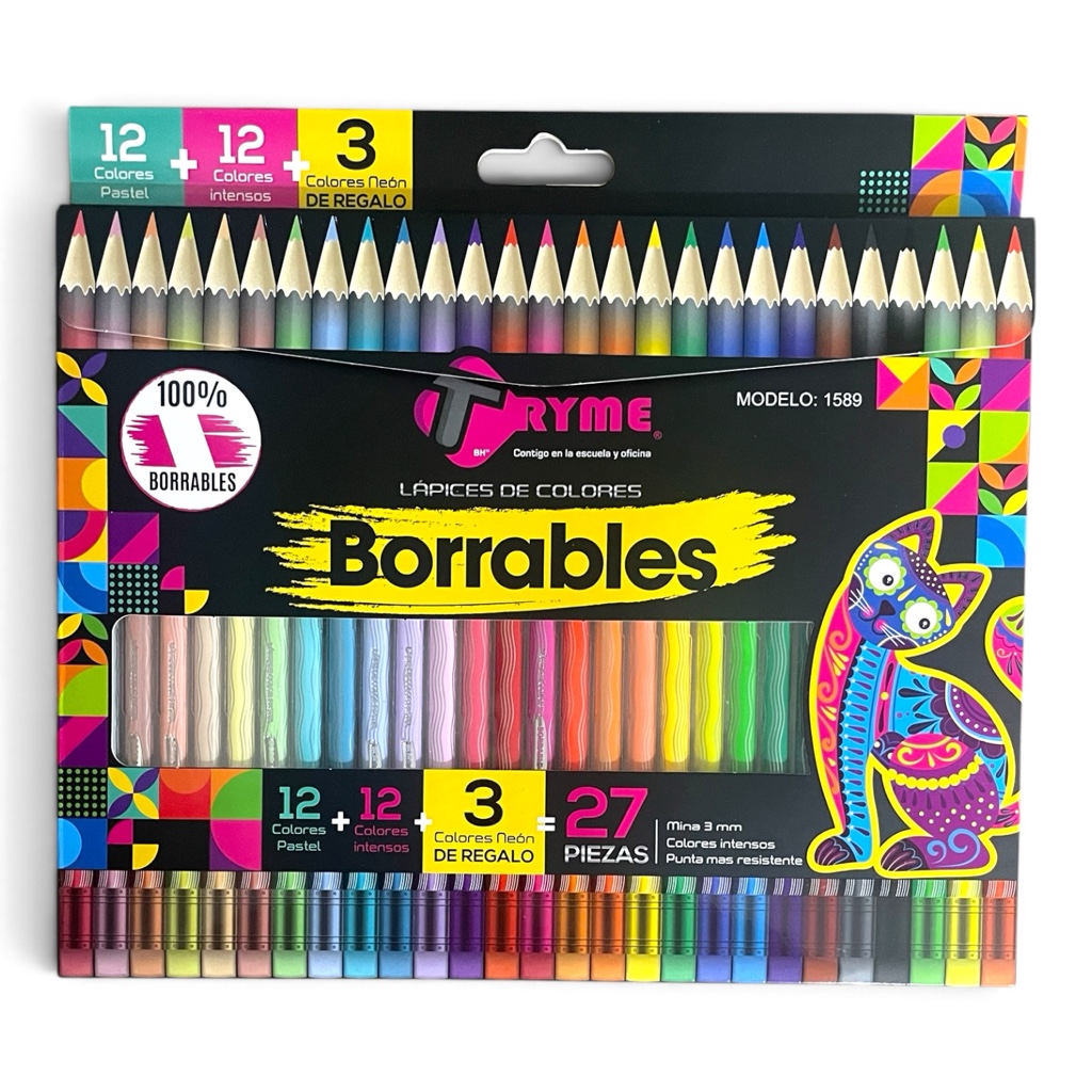 Colores borrables Tryme c/27