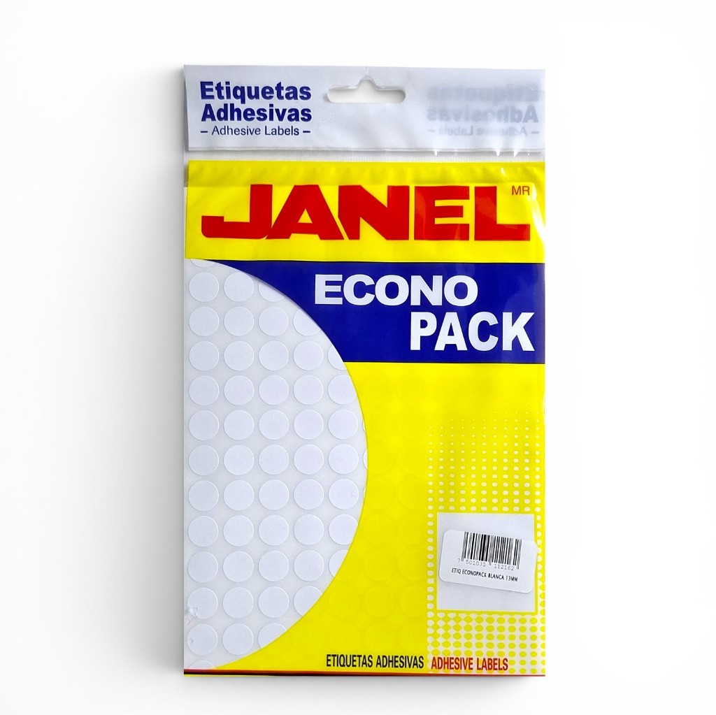 Etiquetas adhesivas Janel #9 blanco
