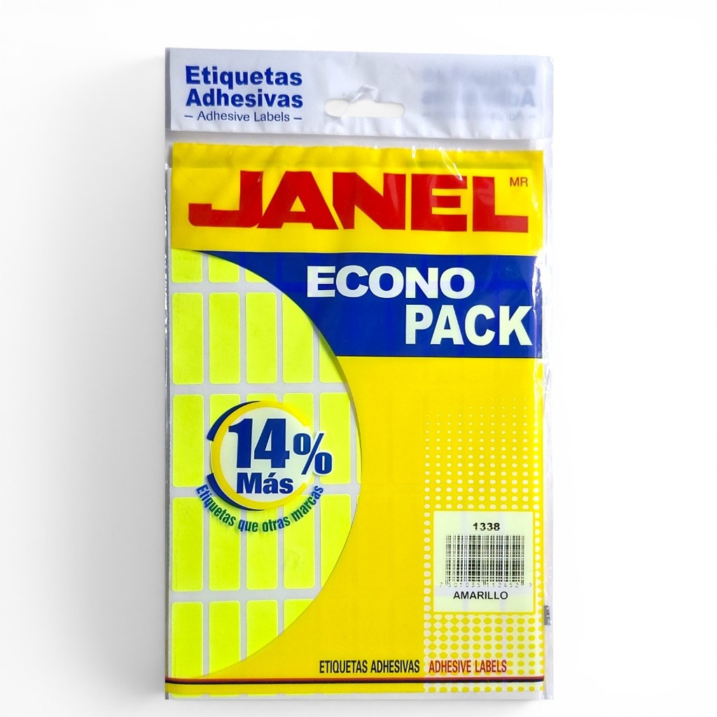 Etiquetas adhesivas janel #6 amarillo