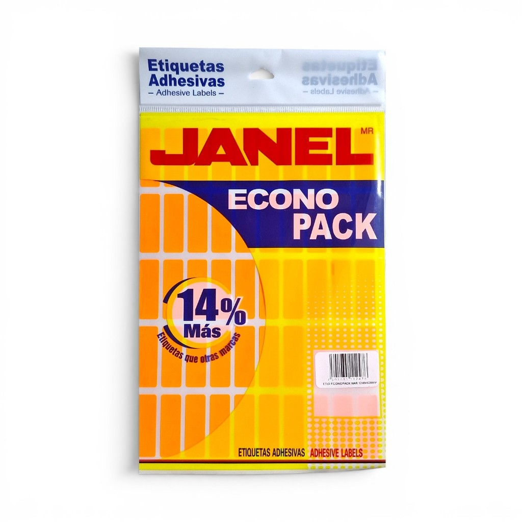 Etiquetas adhesivas janel #6 naranja