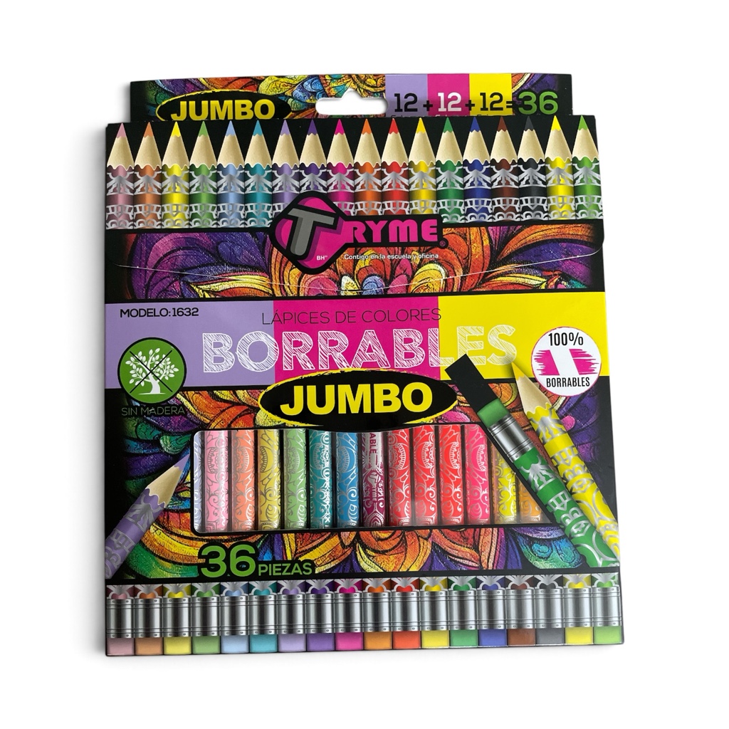 Colores jumbo borrables Tryme   c/36