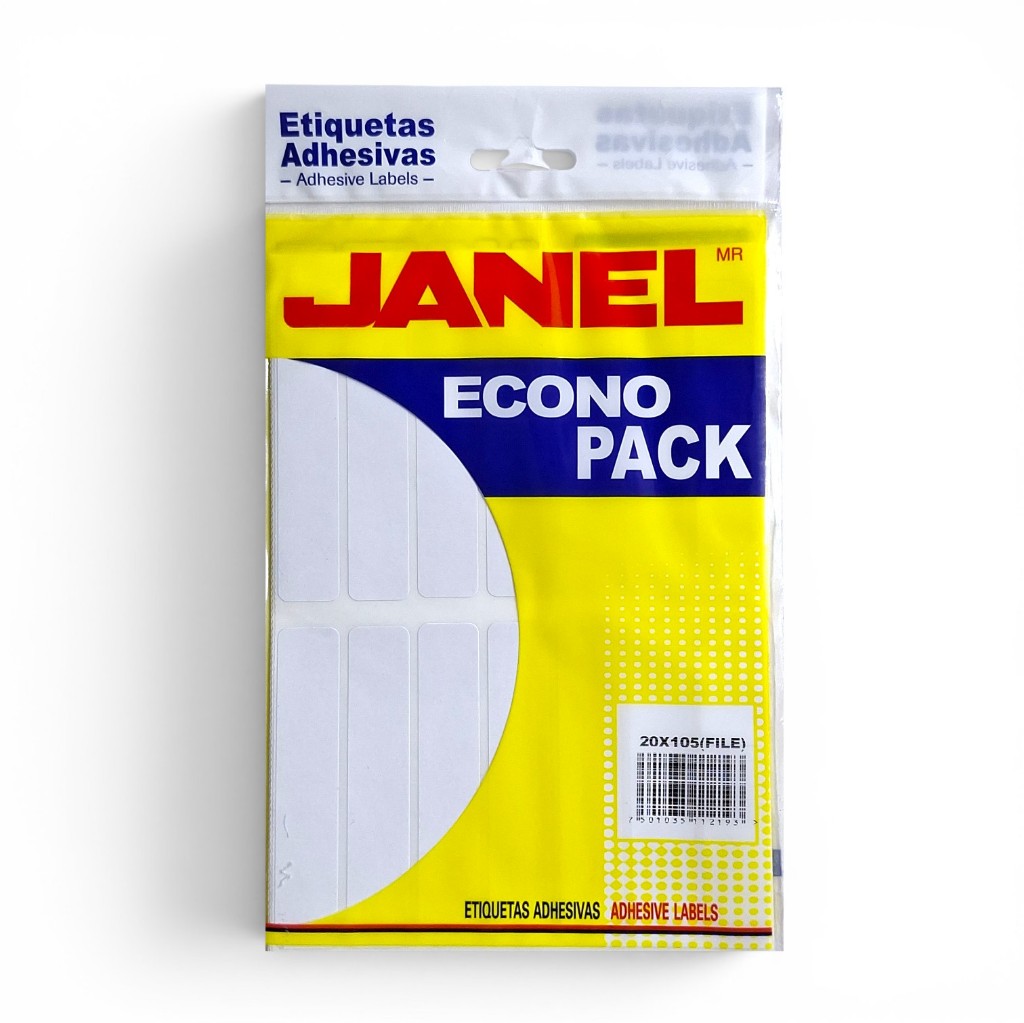 Etiquetas adhesivas Janel #20 blanco