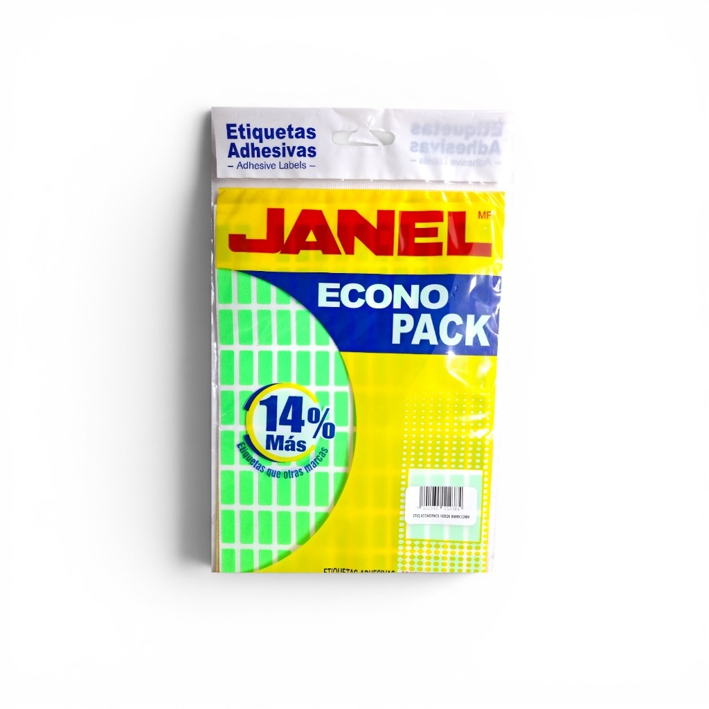 Etiquetas adhesivas Janel #4 verde