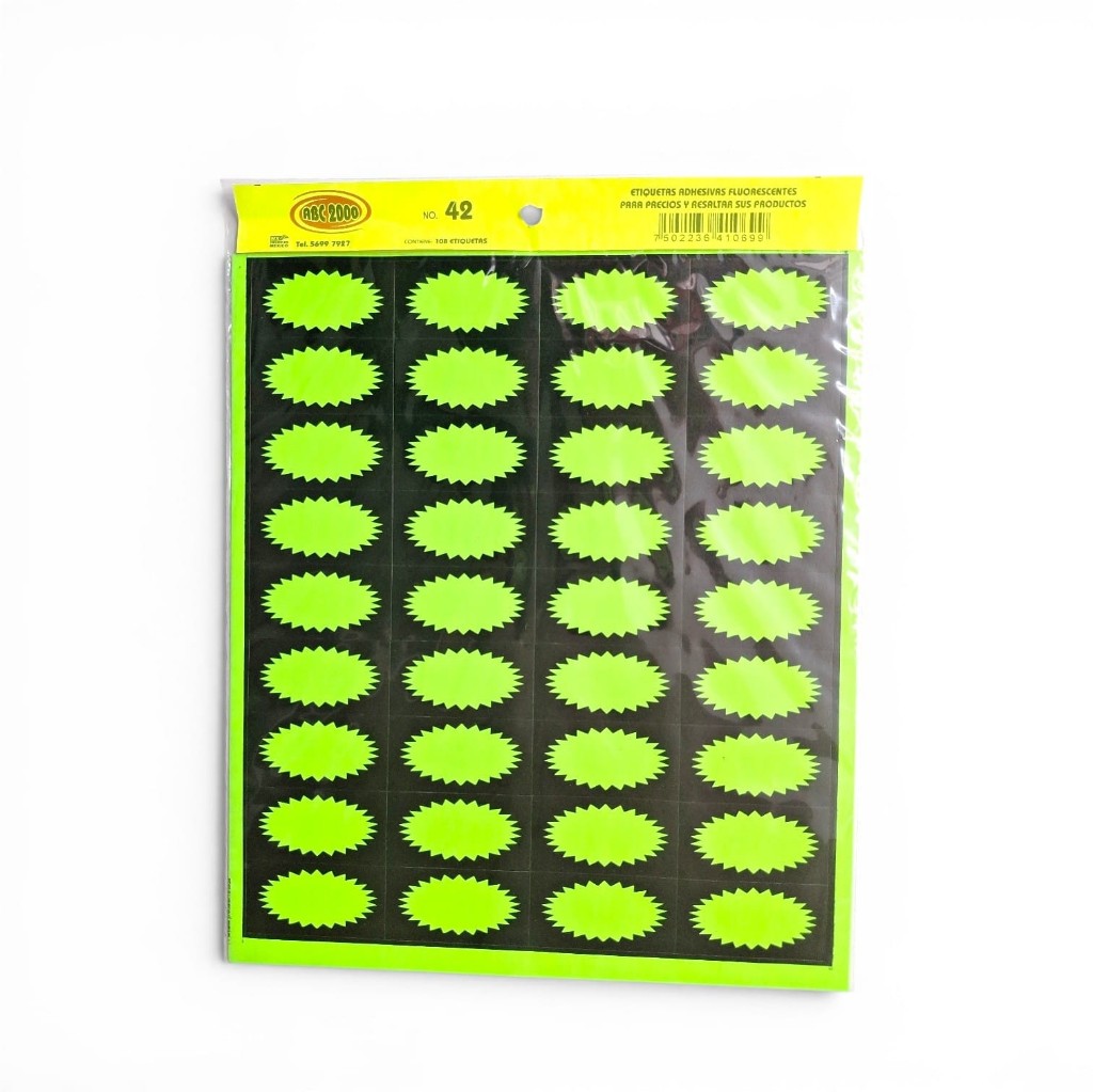 Etiquetas Adhesivas Flash Verde #42