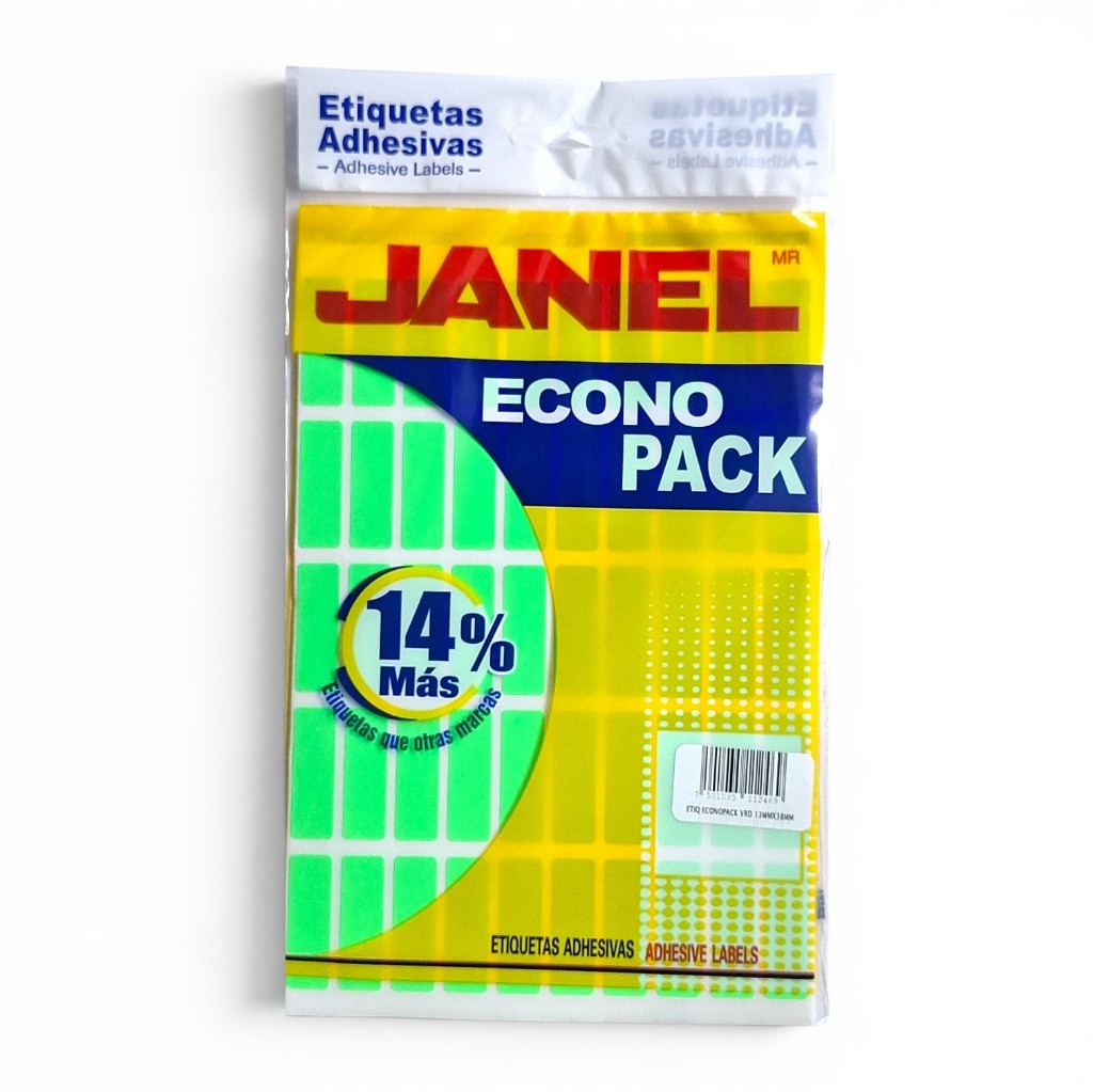 Etiquetas adhesivas janel #6 verde