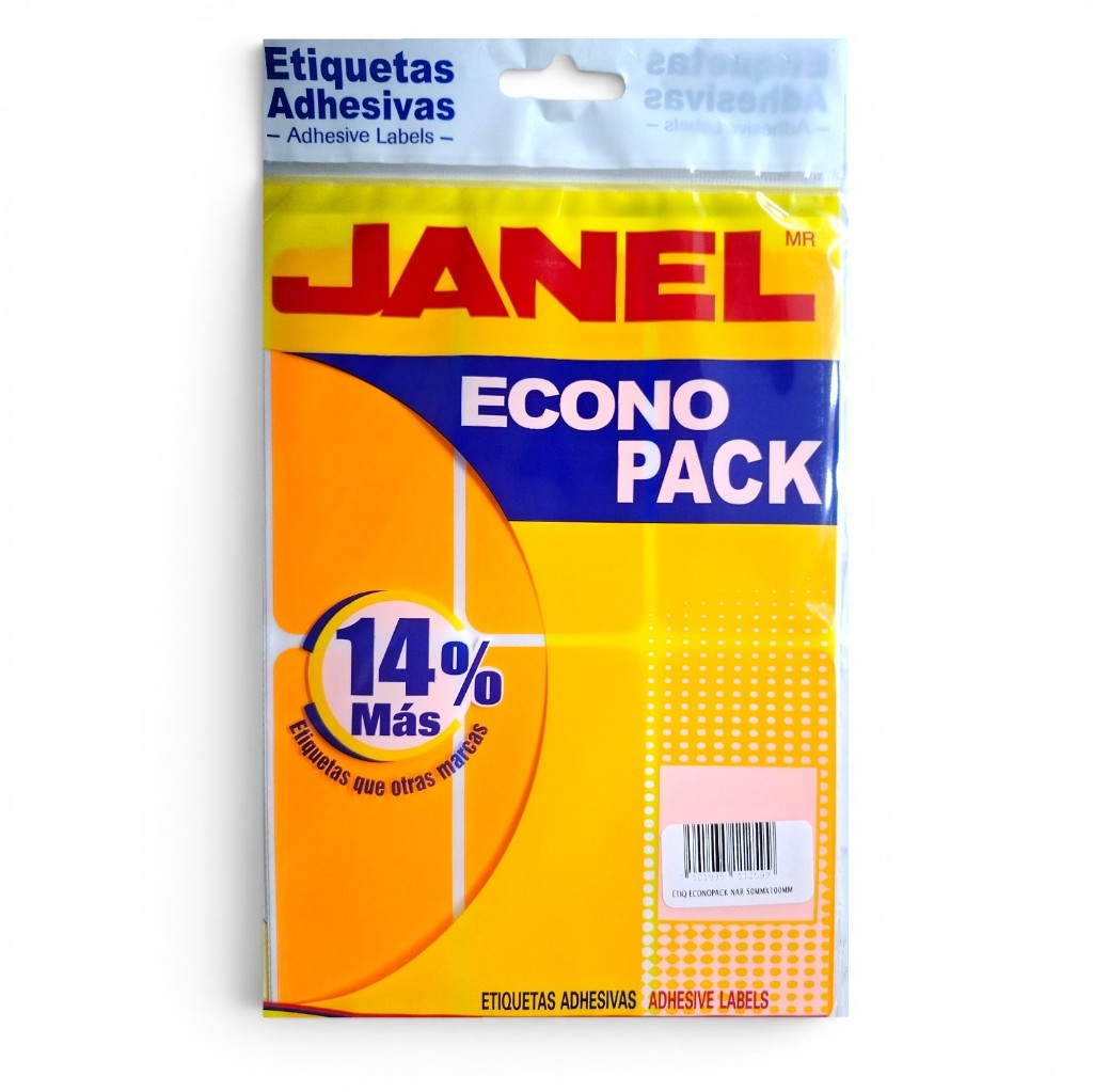 Etiquetas adhesivas janel #25 naranja