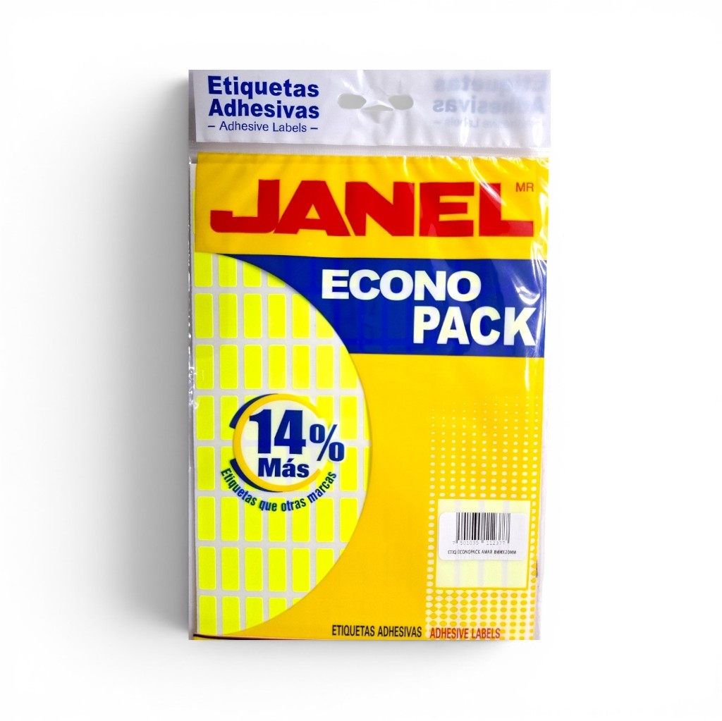 Etiquetas adhesivas Janel #4 amarillo