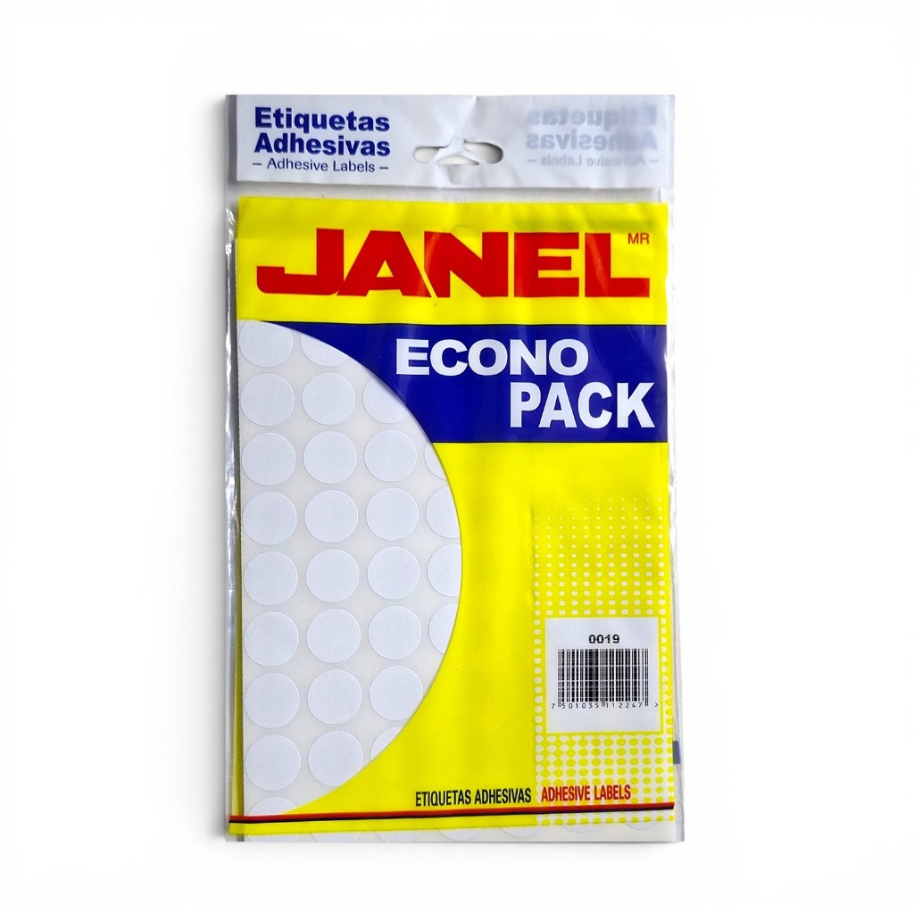 Etiquetas adhesivas Janel #28 blanco